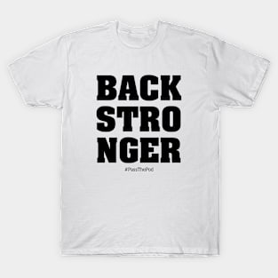 Back Stronger | #BackStronger | That Peter Crouch Podcast | Black Print T-Shirt